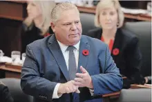  ?? RENE JOHNSTON TORONTO STAR ?? Premier Doug Ford held a cabinet shuffle behind closed doors Monday.