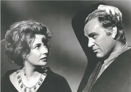  ?? WARNER BROS. ?? Elizabeth Taylor and Richard Burton starred in the groundbrea­king movie Who's Afraid of Virginia Woolf, a film that had 13 Oscar nomination­s and won five, including a best actress trophy for Taylor.