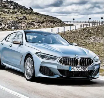  ?? SATANOVSKY OLEG/BMW ?? The 2020 BMW M850i xDrive has a 523-horsepower 4.4-liter twin-turbocharg­ed V-8 and standard all-wheel drive.