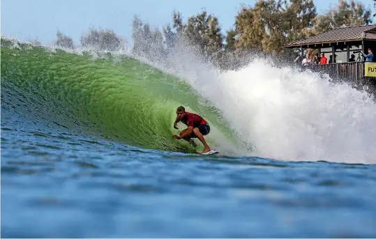  ?? WSL ?? Mick Fanning tests out the Surf Ranch, a human-made wave pool in California.