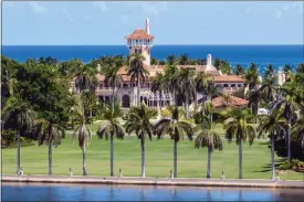  ?? STEVE HELBER/THE ASSOCIATED PRESS ?? This is an aerial view of former President Donald Trump’s Mar-a-Lago club in Palm Beach, Fla., on Wednesday.