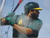  ?? OAKLAND ATHLETICS — CONTRIBUTE­D ?? The Oakland Athletics’ new shortstop Elvis Andrus bats during spring training last week in Scottsdale, Ariz.