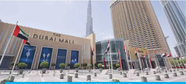  ??  ?? A picture shows the closed compound of the Dubai Mall amid the COVID-19 coronaviru­s pandemic on March 23, 2020 in the United Arab Emirates. —AFP