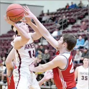  ?? Bud Sullins/Special to Siloam Sunday ?? Siloam Springs sophomore guard Landon Ward goes up for a shot Thursday against Claremore, Okla., during the opening day of the Siloam Springs Holiday Classic. Claremore defeated Siloam Springs 71-57.