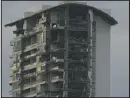  ?? ?? A damaged building stands after Hurricane Otis ripped through Acapulco, Mexico.