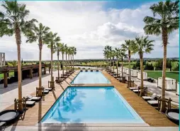  ??  ?? SIT BACK AND RELAX: Two of the pools at Anantara Vilamoura