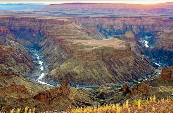  ??  ?? The view over Fish River Canyon in Namibia.