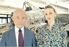  ??  ?? Crossing the divide: Carey Mulligan with retired Japanese army officer Takeshi Kowatoka
