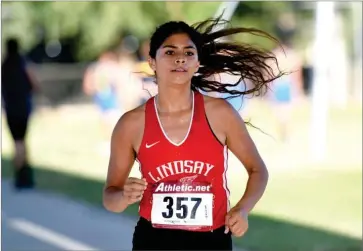  ?? RECORDER FILE PHOTO BY NAYIRAH DOSU ?? Lindsay High School’s Nancy Vasquez committed to California State University, Sonoma, this school year. Vasquez will run cross country and track for the Seawolves.