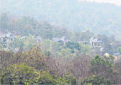  ?? CHANAT KATANYU ?? A March 28 file photo shows the controvers­ial housing project for staff working at the Appeal Court Region 5 at the foot of Doi Suthep in Chiang Mai’s Mae Rim district.