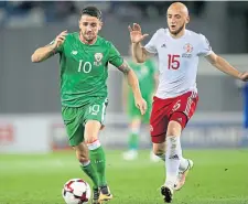  ??  ?? Robbie Brady (left) is keen to be involved.