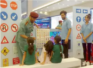  ?? — Supplied photo ?? The Fujairah Police teach young children about the importance of following safety rules for a safer community by providing exciting driving workshops.