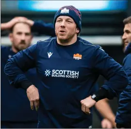  ?? ?? Hamish Watson was named in Mike Blair’s squad on Wednesday but is not quite fit enough to make return for the capital side in Edinburgh