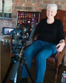  ?? WILLIAM HARVEY/RIVER VALLEY & OZARK EDITION ?? Retired Arkansas Army National Guard Col. Mary Francis “Frankie” Sears prepares to share her story during an interview at her home in Mayflower for the Library of Congress Veterans History Project. The project collects and preserves personal stories and other documents from America’s war veterans.