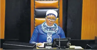  ?? PHANDO JIKELO Independen­t Newspapers ?? SPEAKER Nosiviwe Mapisa-Nqakula has been accused of corruption. |