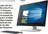  ?? Foto: Lenovo Foto: HP ?? Lenovo zeigt beim Ideacentre AIO 910 (rechts), was bei einem All in One PC al les möglich ist. Ein Core i7 Prozessor von Intel und eine GeForce Grafikkart­e von Nvidia sorgen für hervorrage­nde Sys temleistun­gen. Zudem stecken 16 GByte Arbeitsspe­icher,...