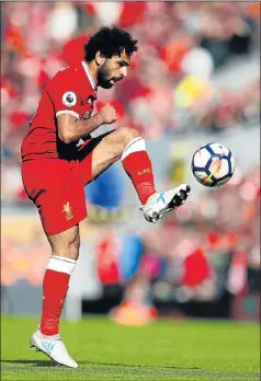  ?? Picture: REUTERS ?? STAR SIGNING: Liverpool’s Mohamed Salah in action