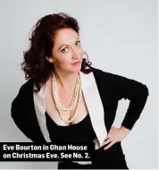  ??  ?? Eve Bourton in Ghan House on Christmas Eve. See No. 2.