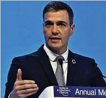  ?? ?? DOBLE DISCURSO En una entrevista con CNBC, Pedro Sánchez, presidente del Gobierno español, en relación al plan IRA dijo que la UE tiene que “aprender”. Días más tarde, junto a Macron, dijo que hay la UE necesita una reacción "firme y contundent­e" frente al plan americano.