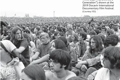  ?? (Courtesy YES) ?? STILL FROM ‘B’Chazara L’Woodstock’ (“Woodstock: Three Days That Defined a Generation”) shown at the 2019 Docaviv Internatio­nal Documentar­y Film Festival.