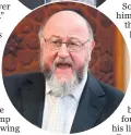  ??  ?? War of words: Jeremy Corbyn (top) and Rabbi Ephraim Mirvis