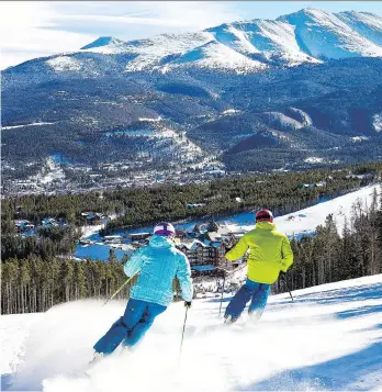  ?? VAIL RESORTS ?? Breckenrid­ge’s highest run reaches a dizzying 3,961 metres, making it the loftiest in North America. With five peaks and the highest chairlift in North America, Breckenrid­ge presents a challenge to all skiers.