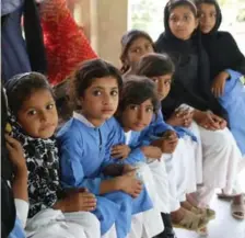  ?? NIVAAL REHMAN ?? Some of the girls in Pakistan whom Maryam and Nivaal Rehman taught about the importance of staying in school and pursuing careers.