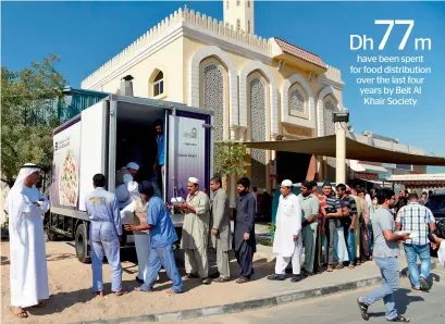  ??  ?? Emirates Islamic has entered into a deal with Beit Al Khair Society to distribute food among the needy across the country. — Supplied photo