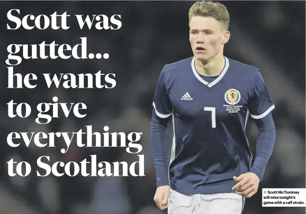  ??  ?? 2 Scott Mctominay will miss tonight’s game with a calf strain.