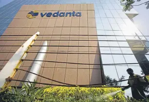  ?? BLOOMBERG ?? Vedanta’s Jan-March profit fell 27% y-o-y to ₹1,369 cr on lower commodity prices.