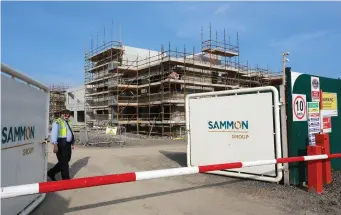  ?? Photo: Frank Mc Grath ?? The entrance to the new €30m Maynooth Education Campus that was being built by the Sammon group, which has now gone into liquidatio­n.