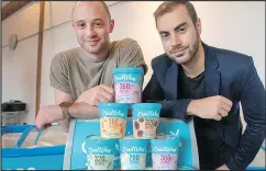  ?? —CP ?? Noah Bernett, left and Benjamin Outmezguin­e, co-founders of Coolway, pose are seen at their head office.
