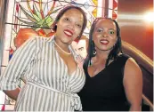  ?? Picture: LONDEKA DLAMINI ?? STYLISH DUO: Yonela Swaartbooi, left, and Lisa Yengeni attended Jazz Afro Sundays at the PE Opera House