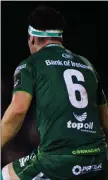  ??  ?? Connacht’s Paul Boyle wearing number 6 against Munster.