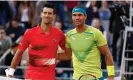  ?? Photograph: Gonzalo Fuentes/Reuters ?? Novak Djokovic and Rafael Nadal will play in a new exhibition tournament in Saudi Arabia in October as part of the deal.