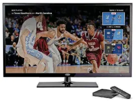  ?? [PHOTOS PROVIDED BY TURNER BROADCASTI­NG SYSTEM VIA AP] ?? This image shows the March Madness Live service on Amazon’s Fire TV, with a feature for easily switching between games.