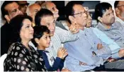  ?? PIC/PTI ?? Cricketer Sunil Gaaskar (3rdl) along with his wife Marshneil, grandson Vivaan during the Sports Journalist­s Associatio­n of Mumbai’s Golden Jubilee Life Time Achievemen­t Award 2016 function at Cricket Club of India in Mumbai