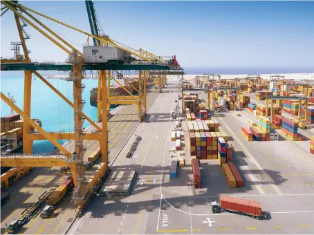  ??  ?? King Abdullah Port has been listed as the fastest-growing container port and one of the world’s 100 largest ports after less than four years of operation.