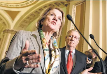  ?? J. Scott Applewhite / Associated Press file ?? Sen. Shelley Moore Capito, R-W.Va., is among senators who remain undecided on the health care measure.