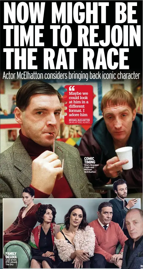  ?? ?? COMIC TIMING Stars Brendan Coyle and Michael Mcelhatton