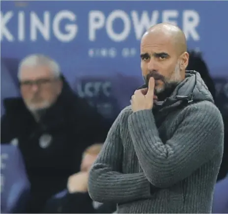  ?? Reuters ?? A concerned looking Pep Guardiola during Manchester City’s Boxing Day defeat to Leicester City at the King Power Stadium