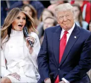  ?? REUTERS ?? US Republican presidenti­al front-runner Donald Trump listens as his wife Melania answers a question during an interview on NBC’s Today show in New York, on Thursday.