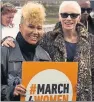  ??  ?? UNITED: Emile Sande and Annie Lennox at the London march.