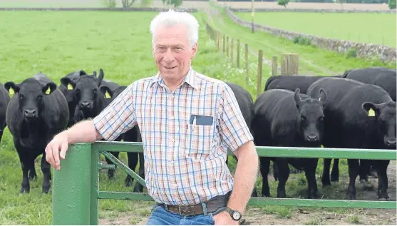  ?? Picture: Mhairi Edwards. ?? Geordie Soutar will be offering a ‘fragment of history’ when he auctions some original Angus genetics from Kingston Farm later this month.