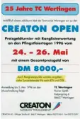  ??  ?? Mit diesem Flyer warb der TCW 1996 für sein großes Turnier.