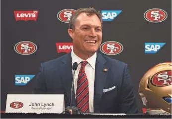  ?? KELLEY L. COX, USA TODAY SPORTS ?? 49ers GM John Lynch, above, is on the hunt for players who have WIT: what it takes.