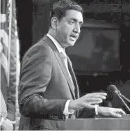  ?? ANDREW HARNIK/AP ?? Rep. Ro Khanna, D-Calif., is the first lawmaker to publicly call on the administra­tion to consider the strategy in hopes of sparking a debate amid a bumpy vaccine rollout.