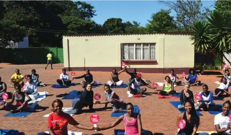  ??  ?? Cross-legged sitting (kupfunya chisero) is a simple feat that women can do easily with varying degrees of competency and muscular endurance depending on their fitness levels