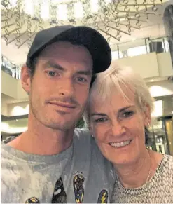  ?? Picture: PA. ?? Judy Murray with tennis star son Andy.