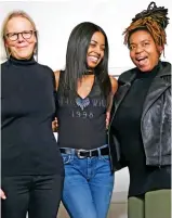  ??  ?? Nutbush city limits: Phyllida Lloyd (left), Adrienne Warren and Katori Hall